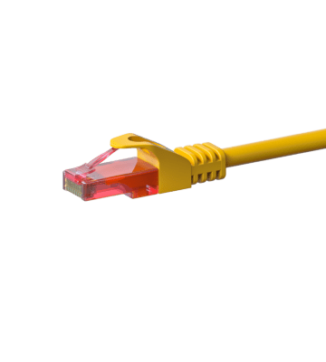UTP CAT6 patchkabel 2m gul - 100% kobber
