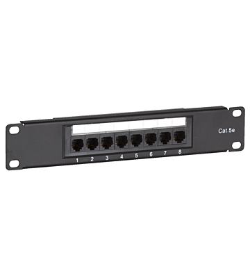 10 tommer CAT5e UTP patchpanel - 8 porte