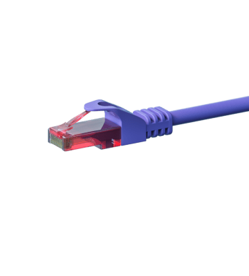 UTP CAT6 patchkabel 2m lilla - 100% kobber