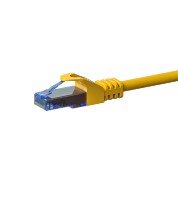 UTP CAT6a patchkabel 5m gul - 100% kobber