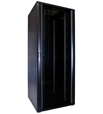 47U serverskab med glaslåge 800x800x2200mm (BxDxH)