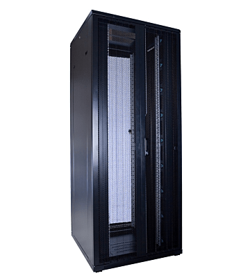 42U serverskab med dobbelte perforerede for- og bagdøre 800x800x2000mm (BxDxH)
