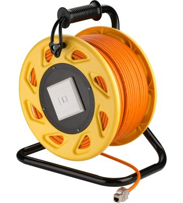CAT7 S/FTP-kabelrulle med CAT6a Keystone-stik - RJ45 - 90 meter