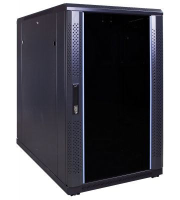 18U serverskab med glaslåge 600x1000x1000mm (BxDxH)