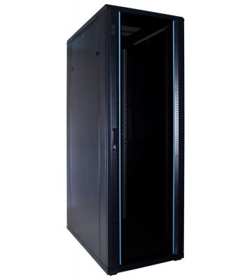 37U serverskab med glaslåge 600x1000x1800mm (BxDxH)