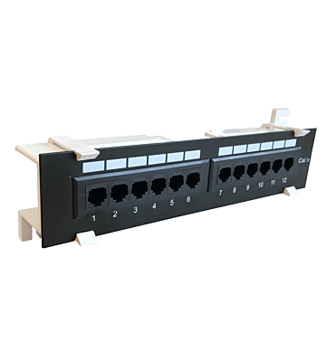 CAT5e UTP vægmonteret patchpanel - 12 porte