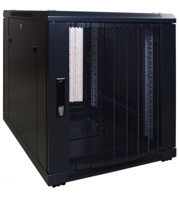 12U mini serverskab med perforeret låge 600x600x720mm (BxDxH)