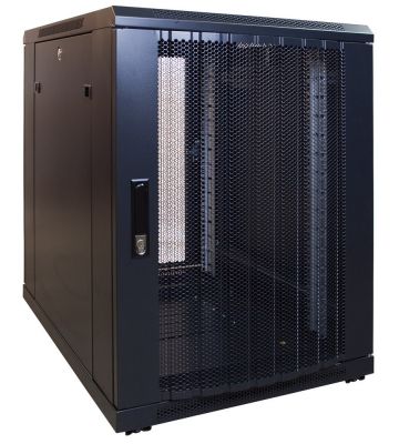 15U mini serverskab med perforeret låge 600x600x860mm (BxDxH)