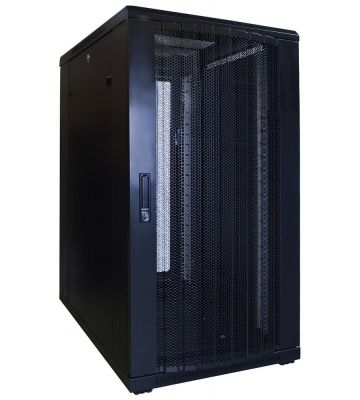 22U serverskab med perforeret låge 600x800x1200mm (BxDxH)