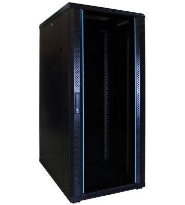 27U serverskab med glaslåge 600x800x1400mm (BxDxH)