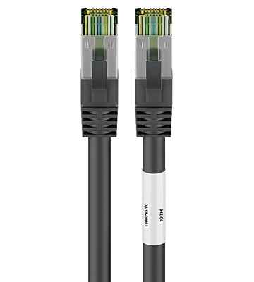 Cat8 S/FTP (PIMF) patchkabel 1m sort