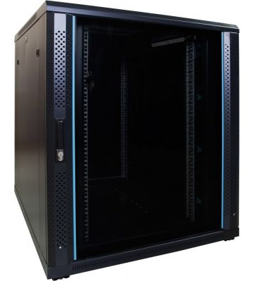 18U serverskab med glaslåge 800x1000x1000mm (BxDxH)