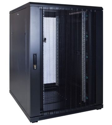 22U serverskab med perforeret låge 800x1000x1200mm (BxDxH)