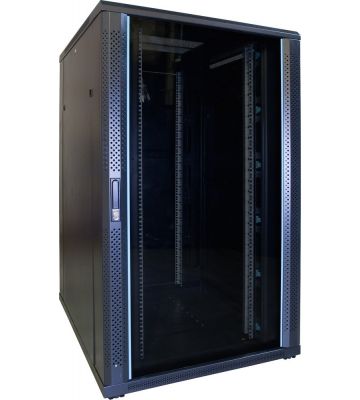 27U serverskab med glaslåge 800x1000x1400mm (BxDxH)