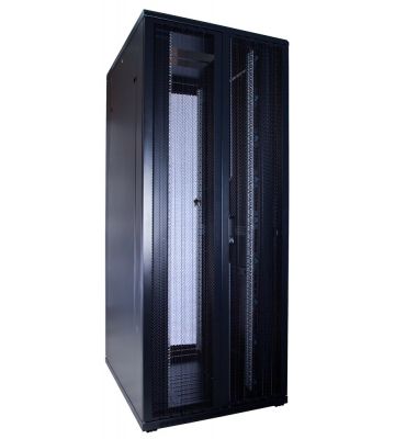 42U serverskab med dobbelte perforerede for- og bagdøre 800x1000x2000mm (BxDxH)