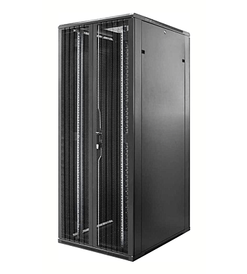 47U serverskab med dobbelt perforeret for- og bagdør 800x1200x2200mm (BxDxH)