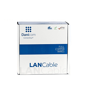 CAT8 S/FTP 50m kabel på rullestift - LSZH (Dca)