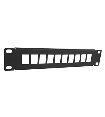 10 tommer UTP patch panel til keystones - 10 porte