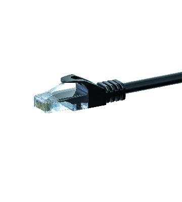 UTP CAT5e patchkabel 3m sort - 100% kobber