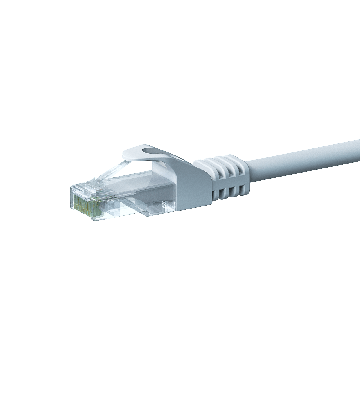 UTP CAT5e patchkabel 1m hvid - 100% kobber