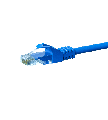 UTP CAT5e patchkabel 10m blå - 100% kobber