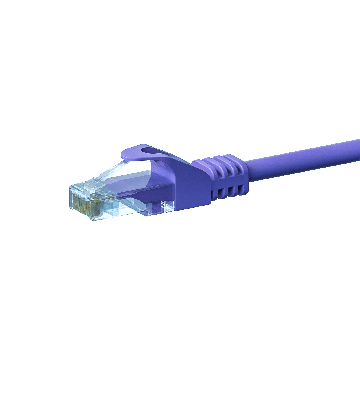 UTP CAT5e patchkabel 0,50m lilla - 100% kobber