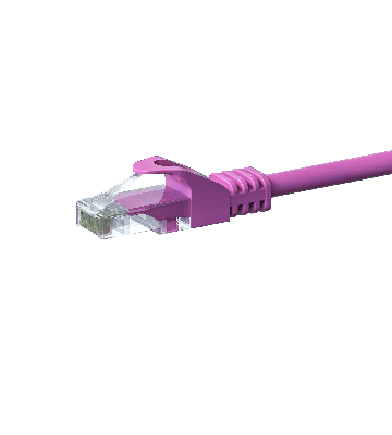 UTP CAT5e patchkabel 1m pink - 100% kobber