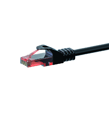 UTP CAT6 patchkabel 20m sort - 100% kobber