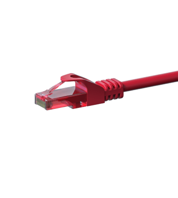 UTP CAT6 patchkabel 0,15m rød - 100% kobber