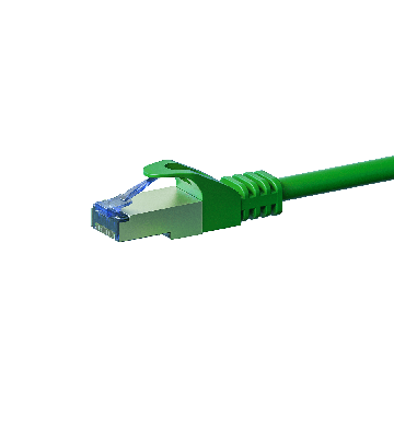 CAT6a S/FTP (PIMF) patchkabel 0,25 m grøn