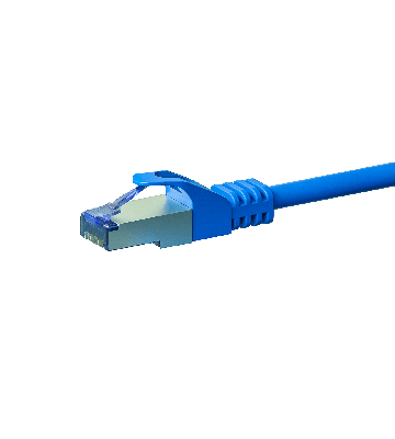 CAT6a S/FTP (PIMF) patchkabel 0,50 m blå
