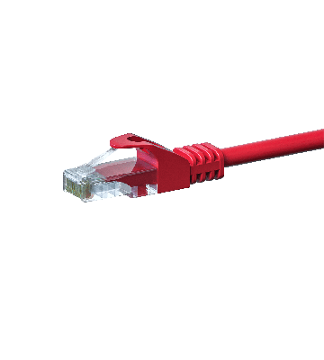 CAT5e UTP patch kabel 0,50m rød - CCA