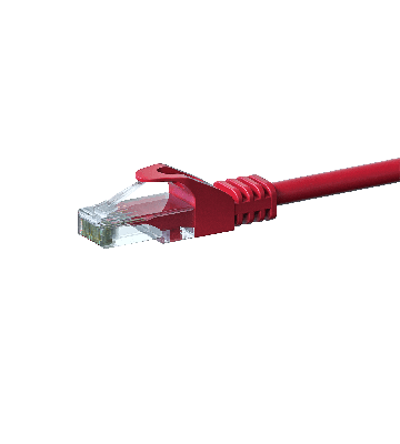 CAT6 UTP patch kabel 0,25m rød - CCA