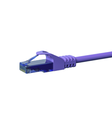 UTP CAT6a patchkabel 0,15m lilla - 100% kobber