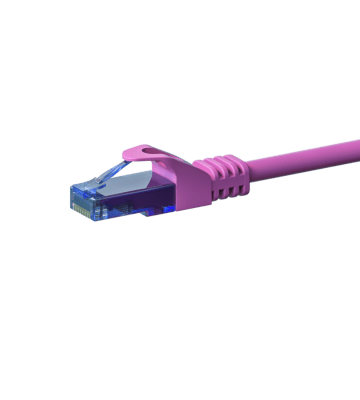 UTP CAT6a patchkabel 0,15m pink - 100% kobber