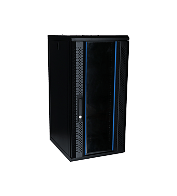 10 tommer 15U serverskab med glaslåge 370x450x752mm (BxDxH)