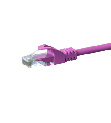 UTP CAT5e patchkabel 5m pink - 100% kobber