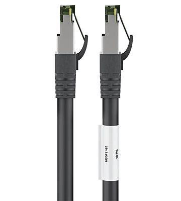 Cat8 S/FTP (PIMF) patchkabel 0,50m sort