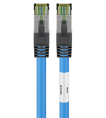 Cat8 S/FTP (PIMF) patchkabel 1m blå