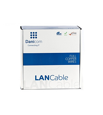 CAT8 S/FTP 50m kabel på rullestift - LSZH (Dca)