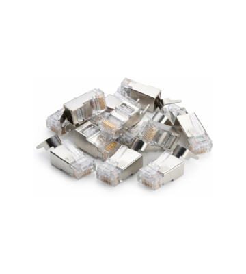 DANICOM SFTP CAT6a RJ45 stik - til stiv kerne - 10 stk.