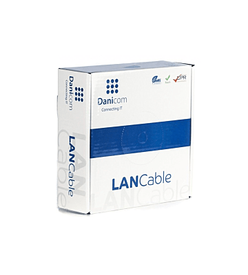 CAT6 S/FTP 100m kabel på rulle fleksibel grå CCA