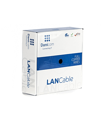 DANICOM CAT6 FTP 50m kabel på rullestift - LSZH (Dca)
