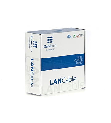 DANICOM CAT6 UTP 50m kabel på rullestift - LSZH (Dca)