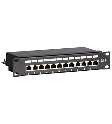 10 tommer CAT6 FTP patch panel - 12 porte