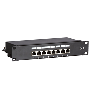 10 tommer CAT6 FTP patch panel - 8 porte