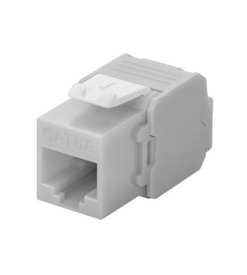 CAT6a UTP Keystone Connector - Værktøjsløs - Grå