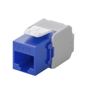 CAT6a UTP Keystone Connector - Værktøjsløs - Blå