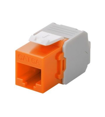 CAT6a UTP Keystone Connector - Værktøjsløs - Orange