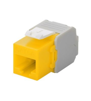 CAT6a UTP Keystone Connector - Værktøjsløs - Gul